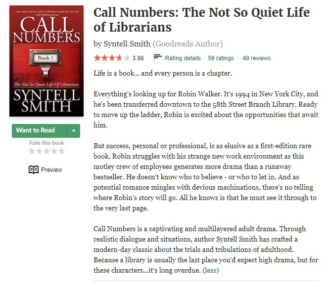 SyntellSmith's tweet image. Call Numbers is ONE REVIEW away from 50!!! Can I get there before the year end???

#NYPL #librarytwitter #libraryfiction #librarylife
