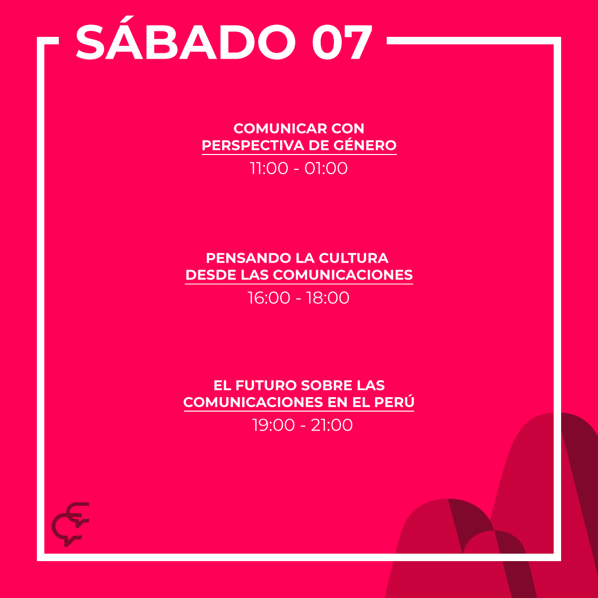 cfcomunicapucp's tweet photo. ¡Comunica!

Les volvemos a compartir la programación del Coloquio de Estudiantes de Comunicación.
¡No se olviden de conectarse a las transmisiones a través del Facebook!
https://t.co/f73OnjJVg4 https://t.co/dUkc9yIQLi