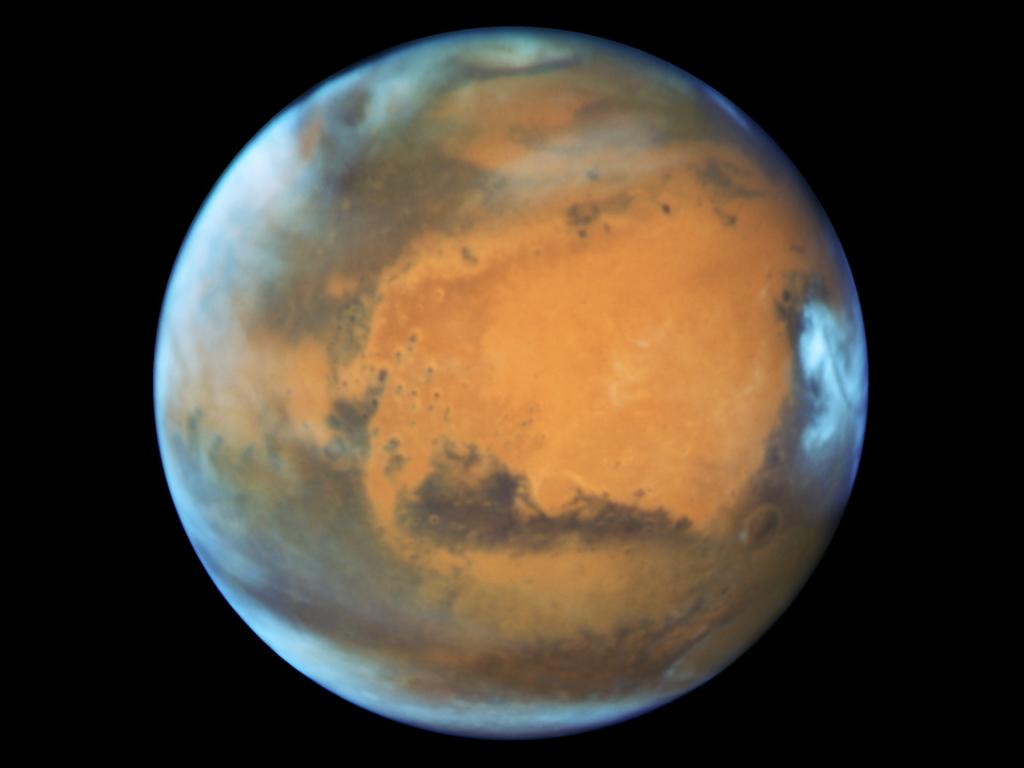 Mars as captured by Hubble. 