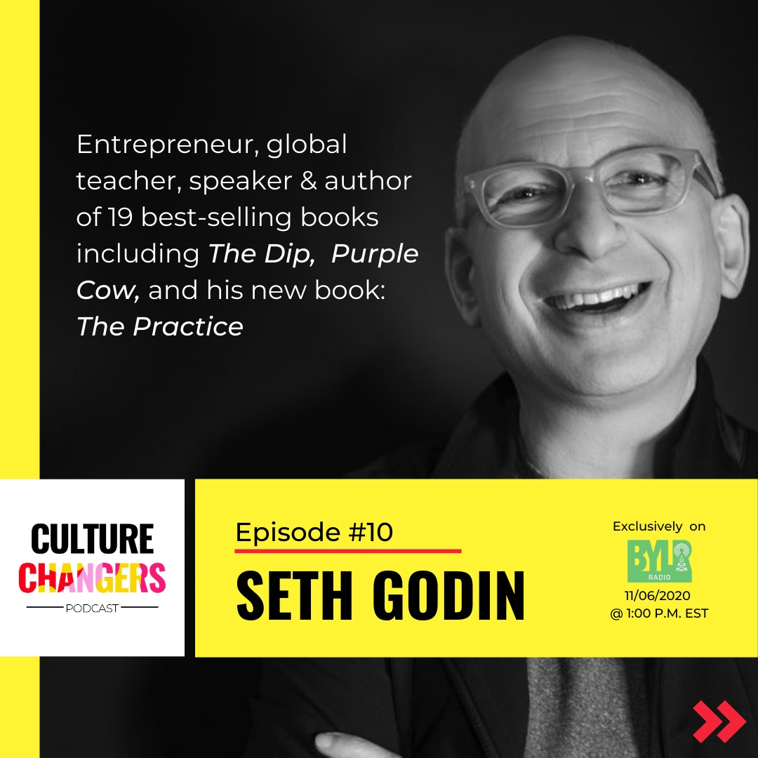 allison__hare's tweet image. Seth Godin is my guest on EP10 of #CultureChangersPodcast ... What  else do I need to say? Available now on the #BYLR radio app and on Youtube
