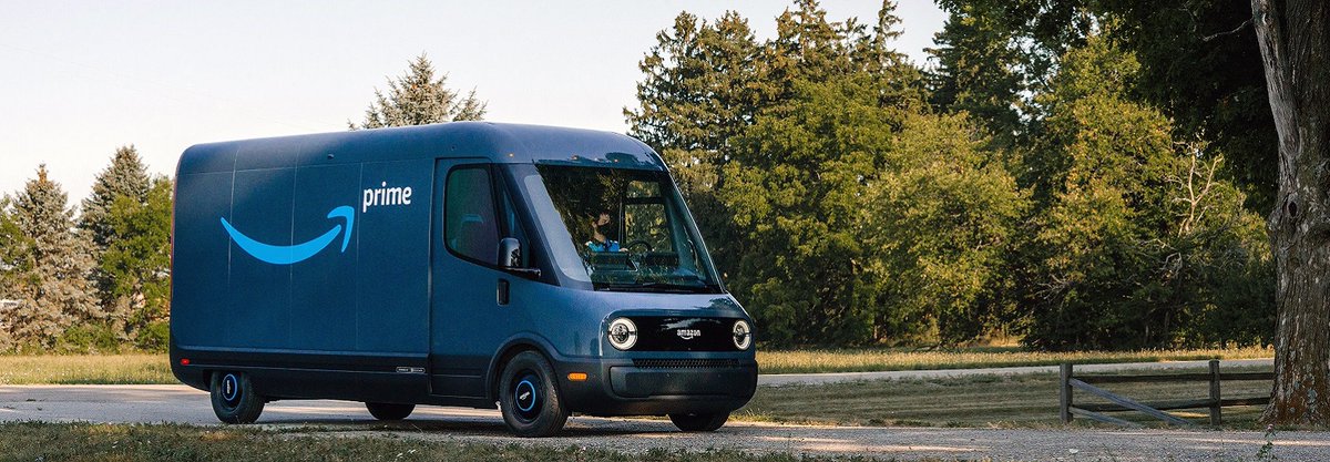Electric vans are helping Amazon go green. #electricvehicles #ev #amazon inhabitat.com/amazon-goes-gr…