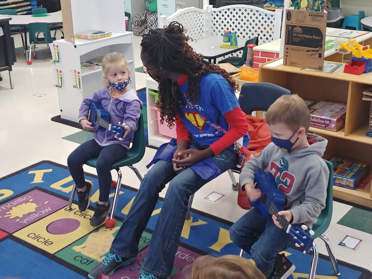 dedrington's tweet photo. @Huntshounds Musical day in Pre-K with the ukulele.@RCS_NC https://t.co/eLa7j8ctNc