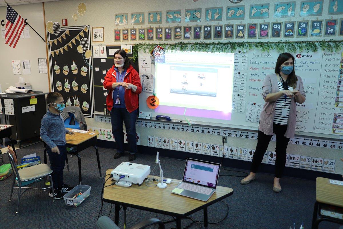 Ms. Prather, a first-grade teacher at <a href="/RPSKarenWestern/">Karen Western</a>, has incorporated teaching sign language for all the letters, letter sounds, &amp; words to every student in her class.  Her students practice using sign language throughout the school &amp; school community.