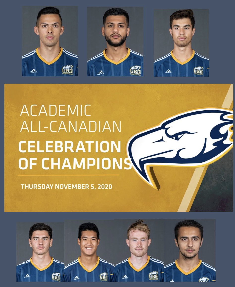 Our guys getting it done on and off the pitch ! 7 <a href="/USPORTSca/">U SPORTS</a>  Academic all Canadians! <a href="/ubctbirds/">UBC Thunderbirds</a>