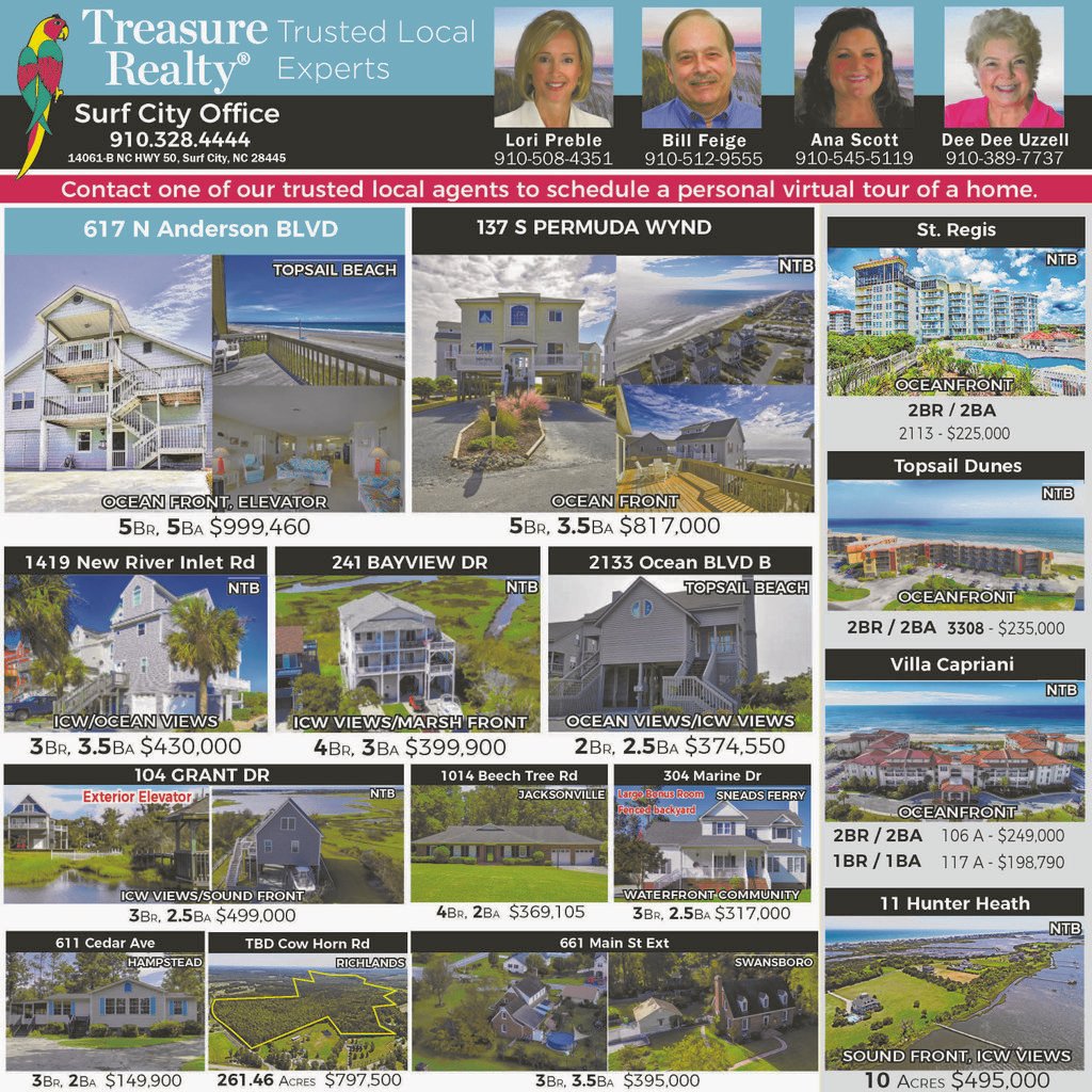 TreasureSales's tweet image. Brought to you by your #TrustedLocalExperts in #SurfCity!

#lovewhereyoulive #TopsailIsland #coastalNC
