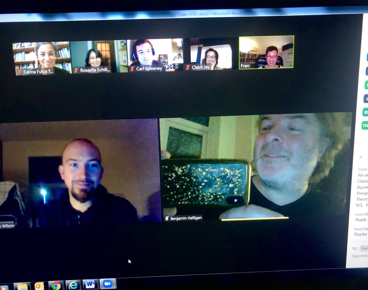 BenHalligan's tweet photo. The Centre for Film, Media, Discourse and Culture @WLV_DoctoralCol ran its first open "in conversation" event for #PhD researchers today. Participants from the U.K. &amp; beyond; subjects discussed included #positionality &amp; #decentring the #auteur. More sessions coming up! https://t.co/DIL4T7hrIg