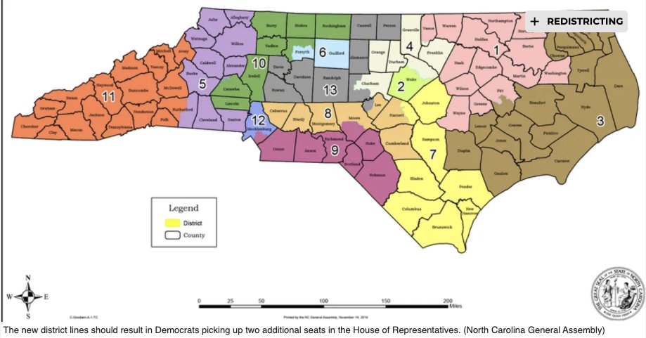 But the for the congressional seats the votes are counted at the district level. Each district can have multiple counties. They can be any shape as long as they are contiguous. This is important.