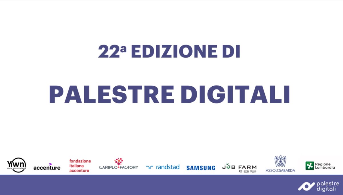 Inizia oggi la 22a edizione di Palestre Digitali totalmente in #DistanceLearning!
Gli studenti hanno avuto la possibilità di presentarsi in un'aula virtuale, dove si ritroveranno da lunedì per 4 settimane di lezioni e workshop con i partner e i professionisti amici di Palestre.