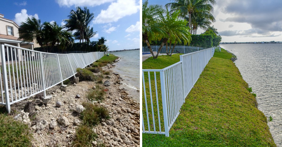 SoxErosion's tweet photo. Our technology halts #erosion and reclaims lost land. This project is another wonderful example of turning a rocky #shoreline into a safe, aesthetically pleasing, #habitatfriendly shoreline for this neighborhood. https://t.co/0i4hIfDo3K

#ErosionControl #ErosionSolution https://t.co/T4oCHXtWhZ