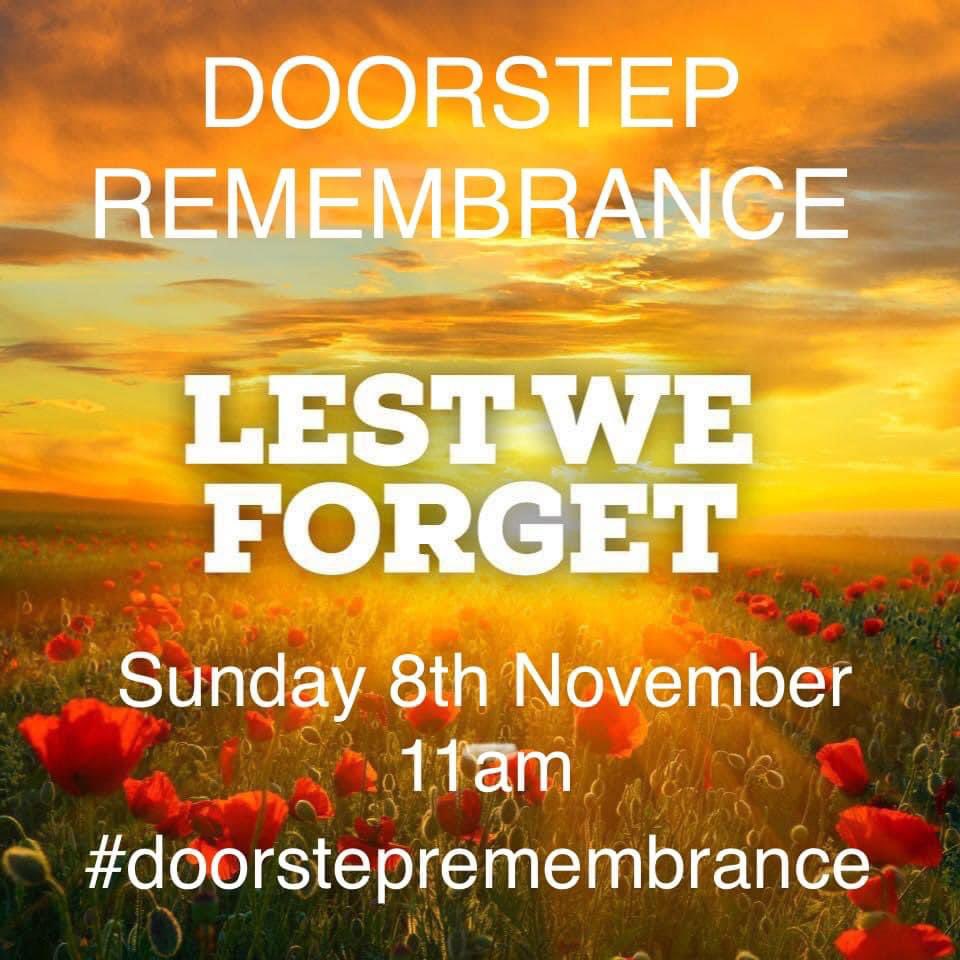 AncreSommeScot's tweet photo. Will you give up 2 mins to Remember on your Door Step?
#DoorStepRemembrance #education #remembrance #family #community #freedomwasneverfree #PoppyAppeal #poppy https://t.co/3dTQKJ0H72