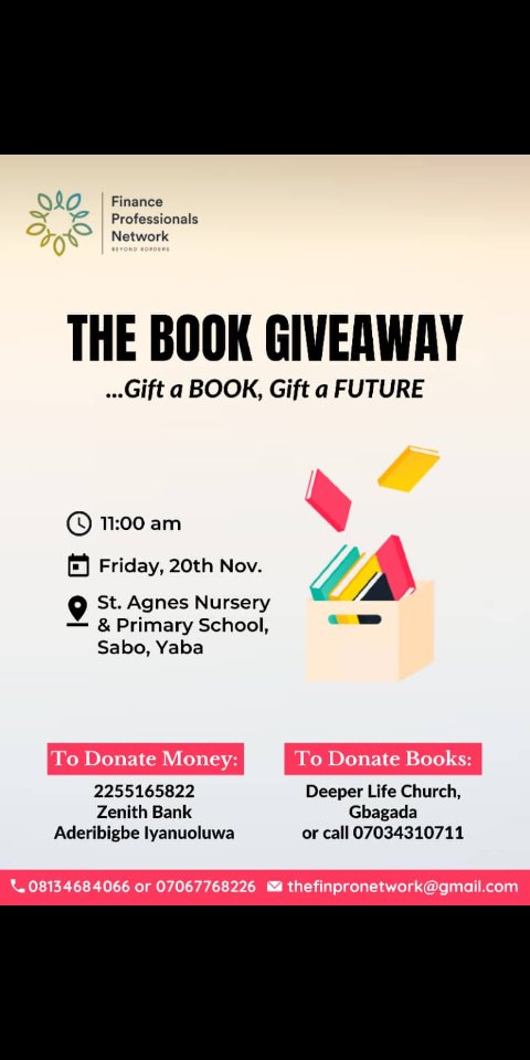 BisolaSanusi's tweet photo. Good people of the TL!

I'm here to disturb  oh!

Please come though for our giveaway at @FinProNetwork  😩✨🙏🏻

Your support in cash &amp; books would be highly appreciated 😩🙏🏻

Please let's make the pupils of St. Agnes School smile ✨🙏🏻

#FPNBookgiveaway
#books #EducationForAll https://t.co/15dcD1ddqT