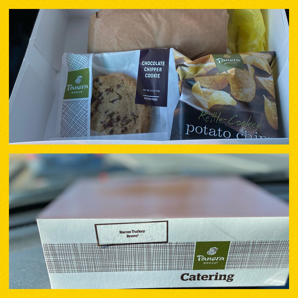 Karm_PH's tweet photo. I work at the Best School. Monday we had goodie bags delivered to us at our homes. Today, we had drive-by lunch at the school. Panera was waiting for us. Thank you!l @brewerhm @berrymas1 @brijslater @Emily_Willis85 #Ducalis #FLHornets #Panera https://t.co/FTrZhqehMD