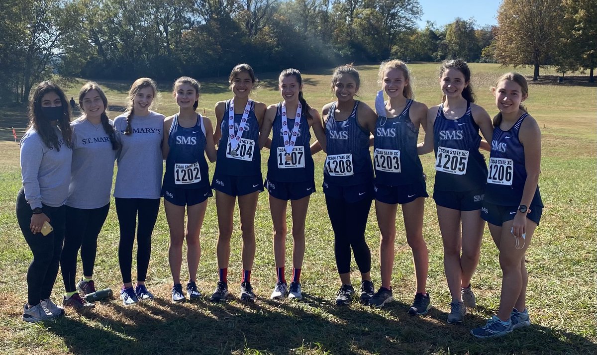 TurkeyAthletics's tweet photo. Congratulations to the Upper School Cross Country Team!  Jessica Joshi took 2nd over all, Lizzie Moody placed 5th, and the team finished 8th in the State! 🦃#turkeynation #birds @johnvarlas https://t.co/RYo9OVYrxW