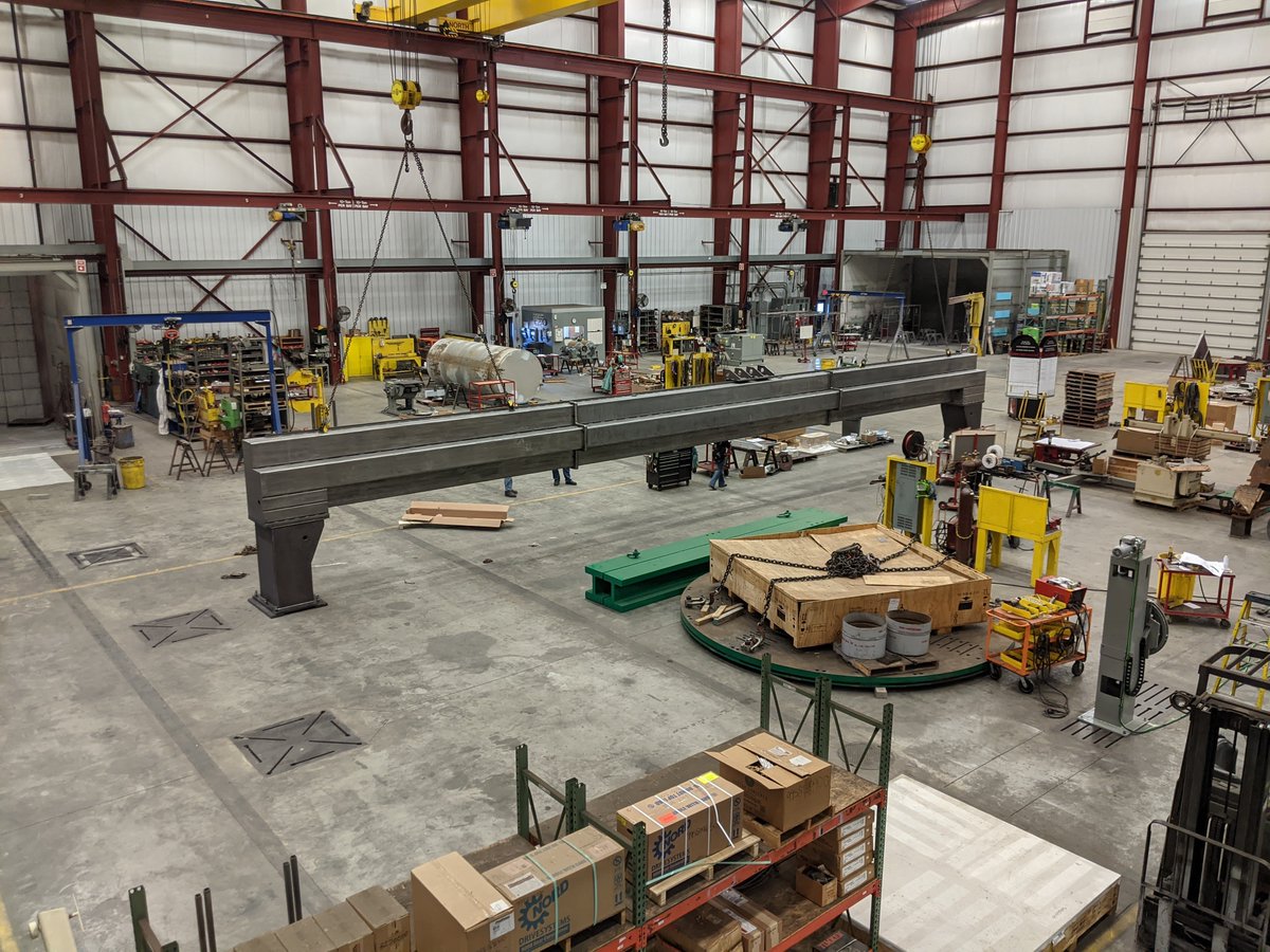 koikearonson's tweet photo. Now this is impressive! The main beam of the custom cutting machine we are currently building. It's huge! 😳 #koikearonson #manufacturing #simplybetterbuilt #cuttingsystem #cuttingmachine #metalfab #welding #machining #arcadeny https://t.co/rOQyijm3wL