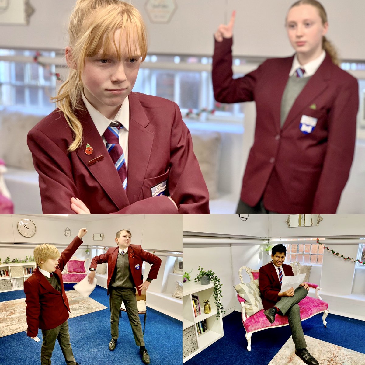 StaffordGrammar's tweet photo. Some great work and fun going on in the Lamda room this afternoon @LAMDAdrama #Besomeone #SGSLamda https://t.co/RzNUd67if9
