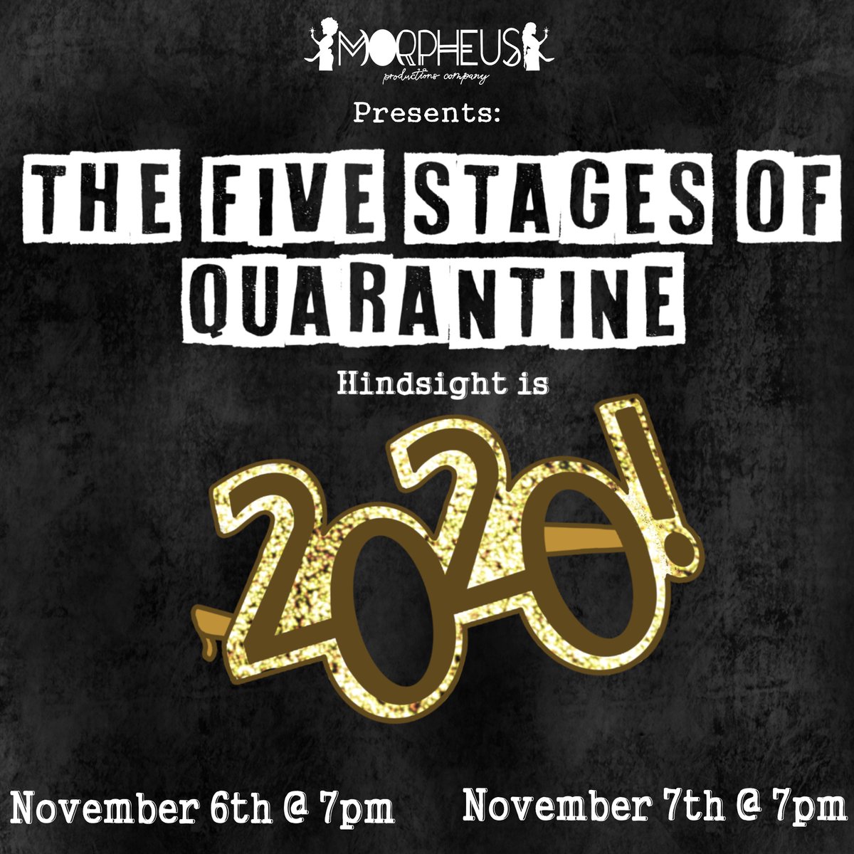 morphproco's tweet photo. 🌟TONIGHT!!🌟
Only 5 HOURS away from the LIVE PERFORMANCE of “The Five Stages of Quarantine: Hindsight is 2020!” Use the QR Code to bring you to our Virtual Box Office to buy your ticket before it’s too late! See you there!🖤#5SOQ #musicalrevue #theatre #virtualtheatre #live #mpc https://t.co/MS85AheNW6