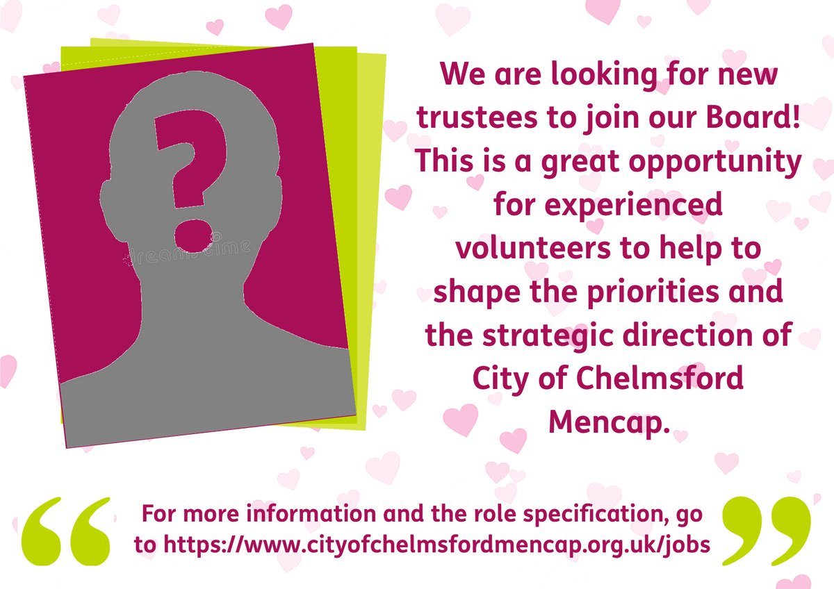 CCM seeks new trustees! A great opportunity for experienced volunteers to help shape the charity's priorities and strategic direction. We particularly encourage candidates with a legal, HR, NHS or educational background but ALL enquiries are very welcome. tinyurl.com/y43qd6lf