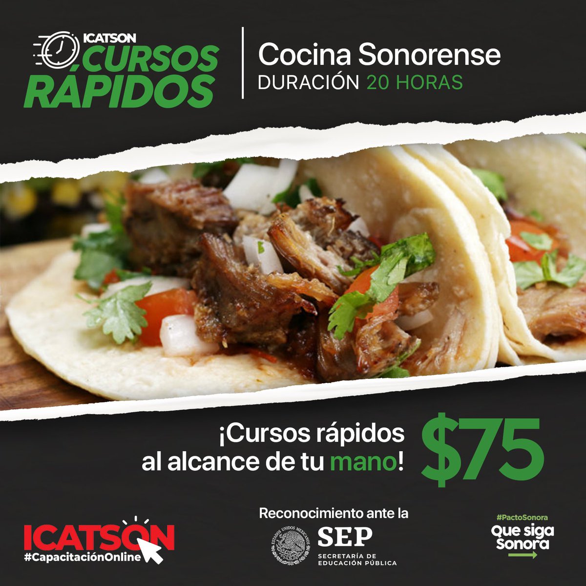 IcatsonS's tweet photo. Porque tú lo pediste #Icatson tiene para ti el Curso Rápido de Cocina Sonorense. No lo pienses más e inscríbete, solo envíanos mensaje por Whatsapp al 662 461 7357 o email a cursosrapidosicatson@gmail.com https://t.co/1Vzam00pEf