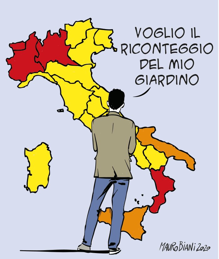 nonsonpago1's tweet photo. @maurobiani: #RedZone #zonegialle #zonearancioni #Regione
Riconteggio.
L'altra vignetta oggi su @repubblica
#Biani !
#Statod’accUsa #blob @BlobRai3 https://t.co/Q0O6i4ftYI