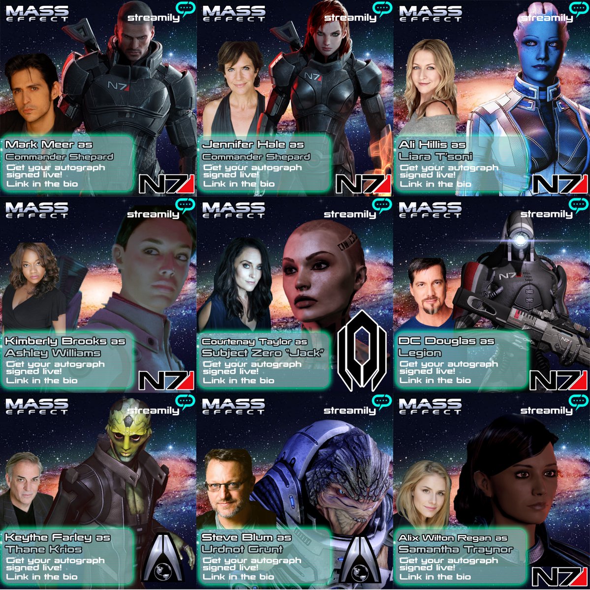 Mark_Meer's tweet photo. The #MassEffectCastReunion is happening 11AM-1PM PT on Sat Nov 7! Watch it here: https://t.co/ciwsiL0xG9
After the panel, many of us will be signing LIVE on IG! Go to https://t.co/g5O4YtABVd to book your autographs. (I'm signing 3-5 PM PT.)
#N7Day #N7 #MassEffect #YouShouldGo https://t.co/54NGr3I8b8