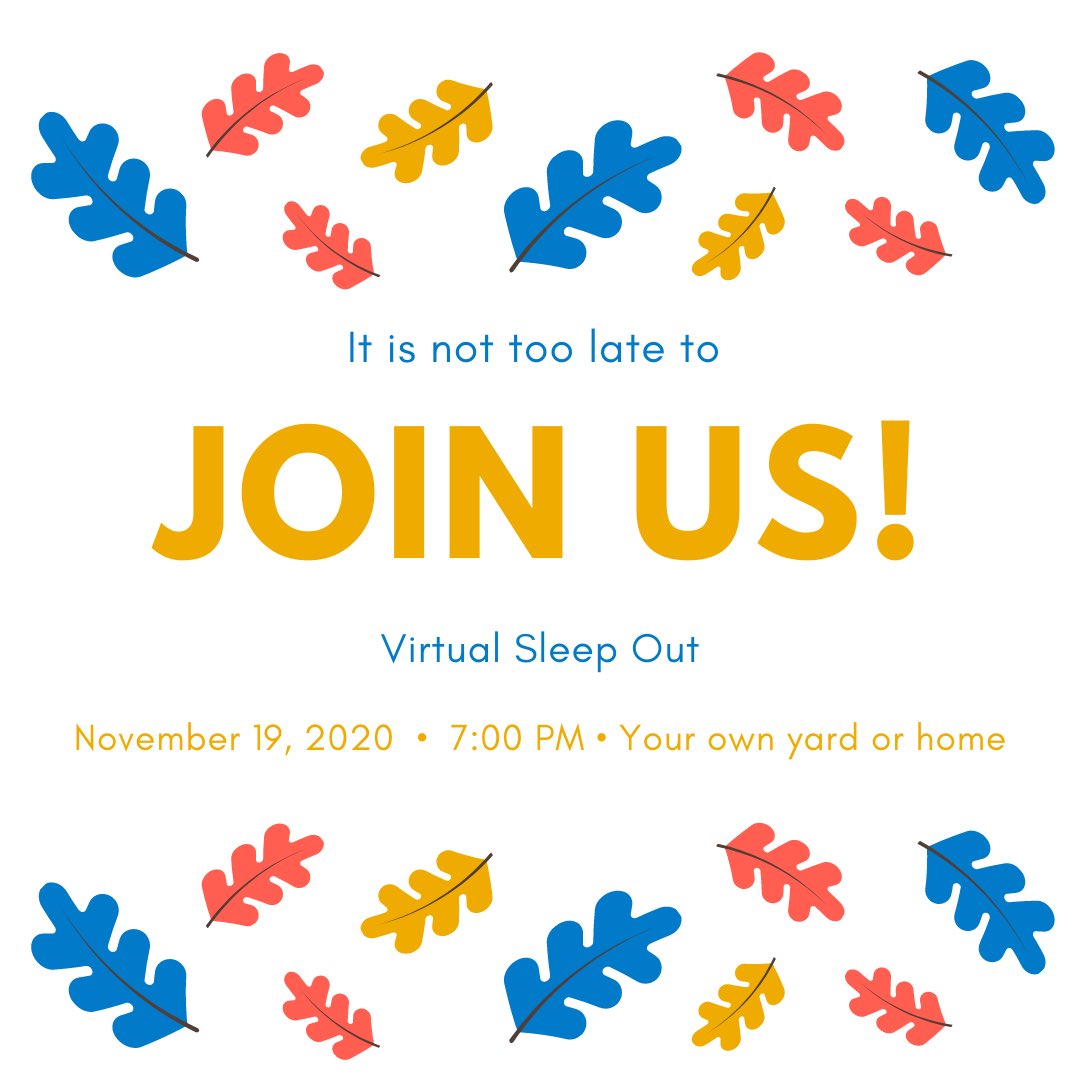 CovenantHousePA's tweet photo. Join us for our Virtual Sleep Out on 11.19!

Why? A generous funder offered to match up to 50% of each online gift from now until Sunday at midnight or until their funds run out.

For example: a $50 gift will receive a $25 match!

Register or donate here: https://t.co/X8fsEdC10x https://t.co/ei7vyqkYOV