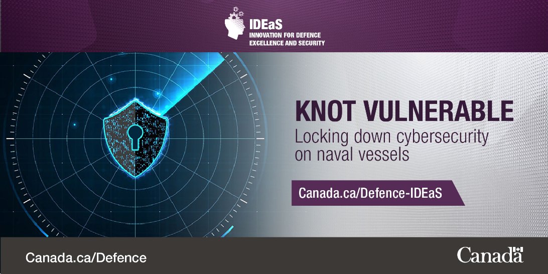 RoyalCanNavy's tweet photo. Do you have a cybersecurity products designed to address the concerns of operational &amp; physical threat systems in maritime platforms? 
We want to hear your #DefenceIDEaS on how to address this. 
Submit them online today: https://t.co/OonNKKmden https://t.co/2FKIUqpVlj