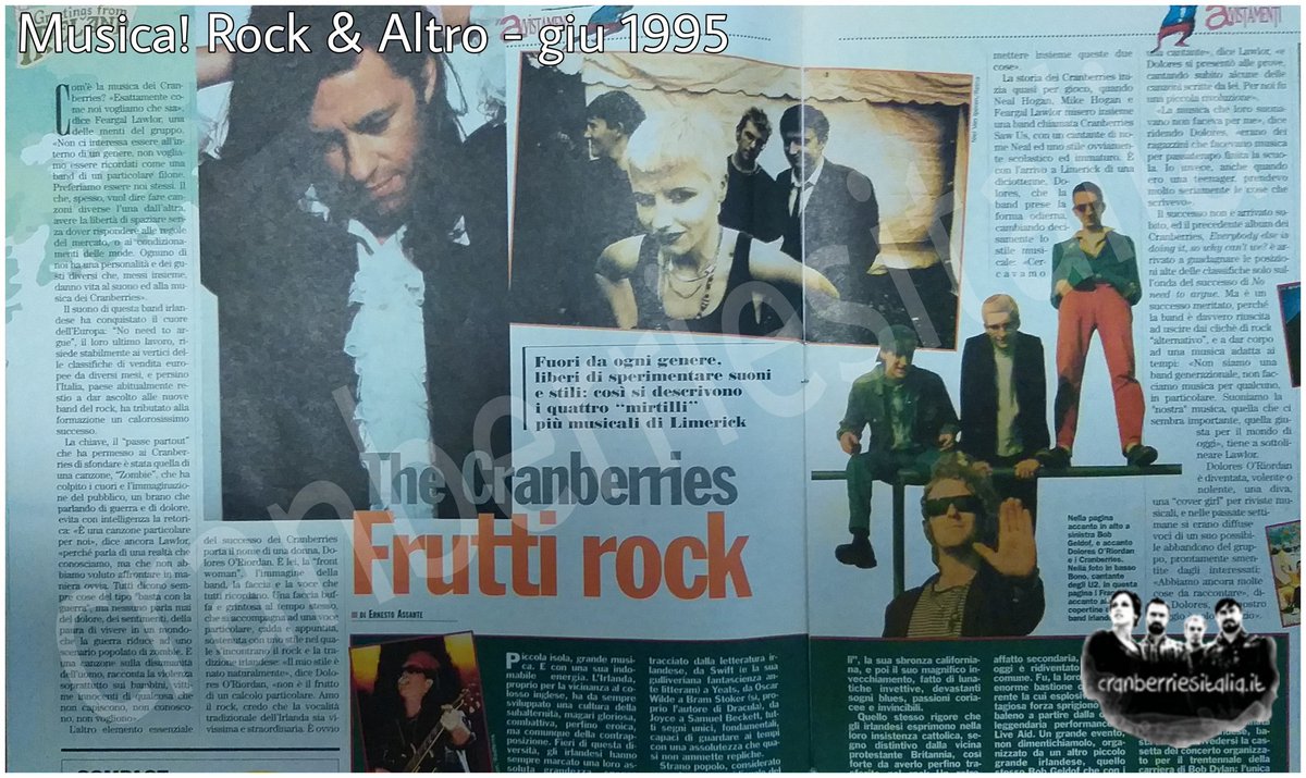 cranitalia's tweet photo. Who's arguing? 9
Musica! Rock & Altro special musica irish: cover con i Cranberries. Zombie hit mondiale: "È una canzone particolare per noi perché parla di una realtà che conosciamo, ma che non abbiamo voluto affrontare in maniera ovvia" dice Fergal Lawler
#25thNNTA #whosarguing https://t.co/7YgYzvDrnD