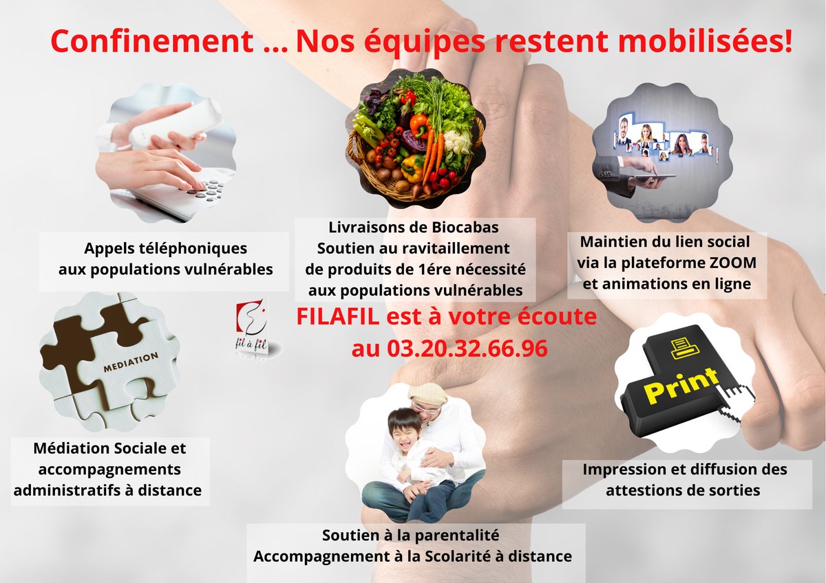 SebastienWAMBRE's tweet photo. Une présence quotidienne et de nombreuses heures de mobilisation pour faire de cette période, une dynamique synonyme de proximité, de partage, d'accompagnement et de solidarité ! #ConfinementActe2 #filafil #3cites https://t.co/lN3HpRRygR
