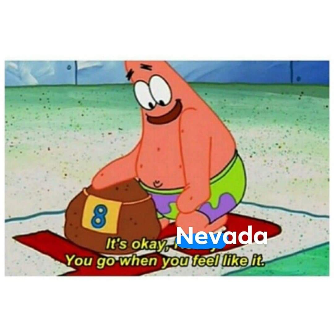 Bropezpie's tweet photo. Everyone being so mean to Nevada. It's ok we still love you. #Nevada2020 #Election2020 https://t.co/yoY3NRhXkp