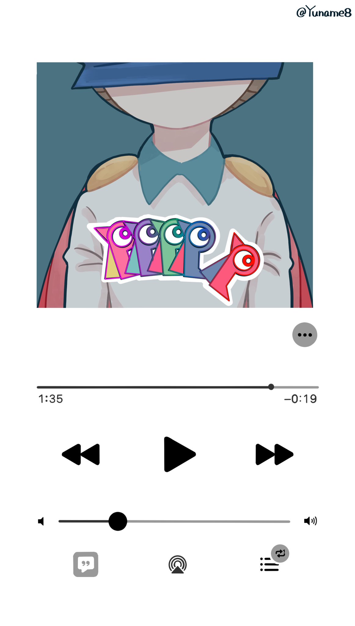 ゆなめ 音楽再生風イラスト 5号のバッチも描いてみたよ T Co Jxjtef4hjy Twitter