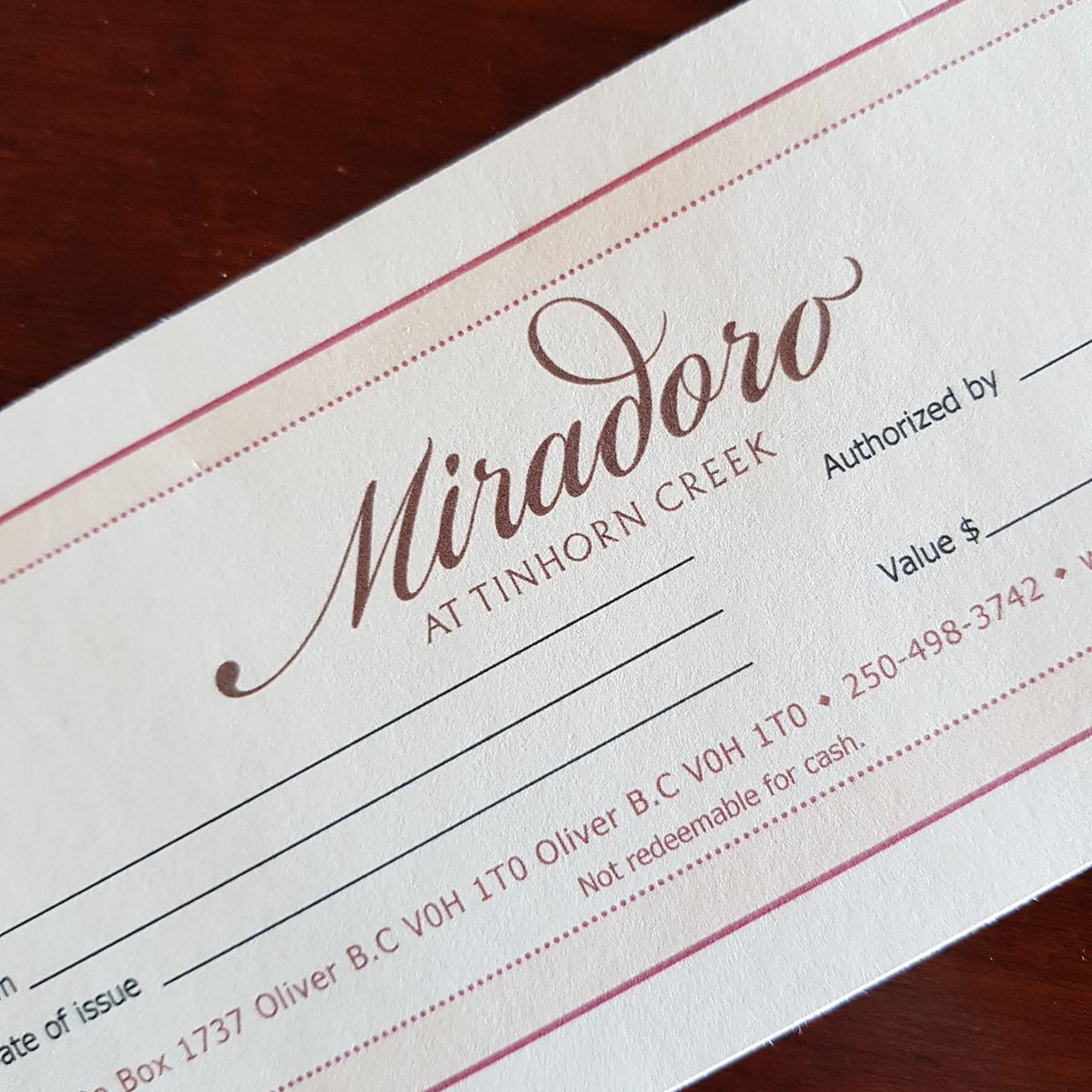 Stuck for a #deliciousgiftidea? Miradoro Gift Certificates are the answer. Available in any amount and no expiry date. Call or email for details 250-498-3742 info@miradoro.ca #supportlocalokanagan #awardwinning #wineandfood #eatdrinklocal #MiradoroEats #winerydining