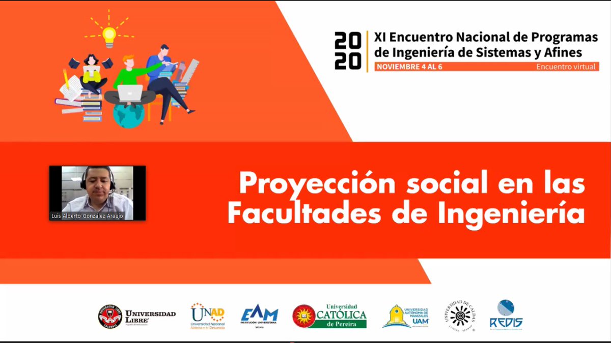 #RedisEjeCafetero2020 #encuentroREDIS2020 iniciando la 3ra jornada con la presentación de <a href="/lgonzalezaraujo/">Luis A. González A.</a> de <a href="/comunidadACIS/">Acis</a>