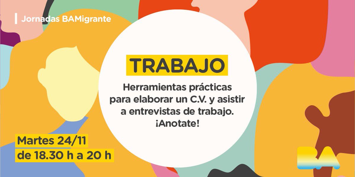 DHumanosBA's tweet photo. Participá de las jornadas  #BAMigrante⁣ para conocer cuáles son tus derechos y recibir herramientas para desarrollarte en el mundo laboral y lanzar o fortalecer tu emprendimiento.⁣

⁣📌Para participar es importante que te inscribas en https://t.co/6MsUZ7mWWq 

¡Te esperamos! https://t.co/OhItt1fUEn