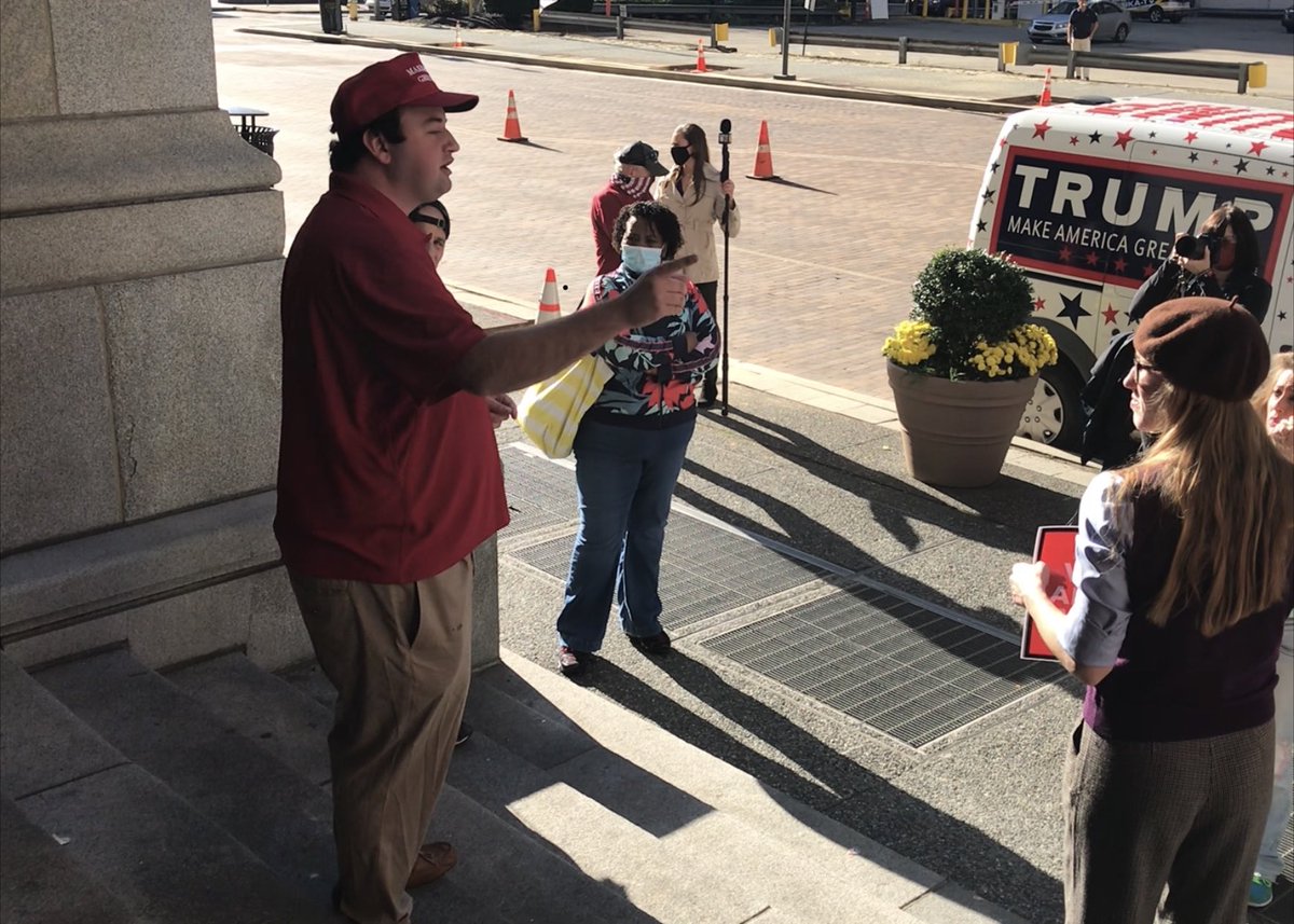 There arguably just as many press members are rally goers and DeVito makes baseless claims of voter fraud in Coraopolis (in his district) followed by then shouting. Got to wonder what we (press) are all doing here?