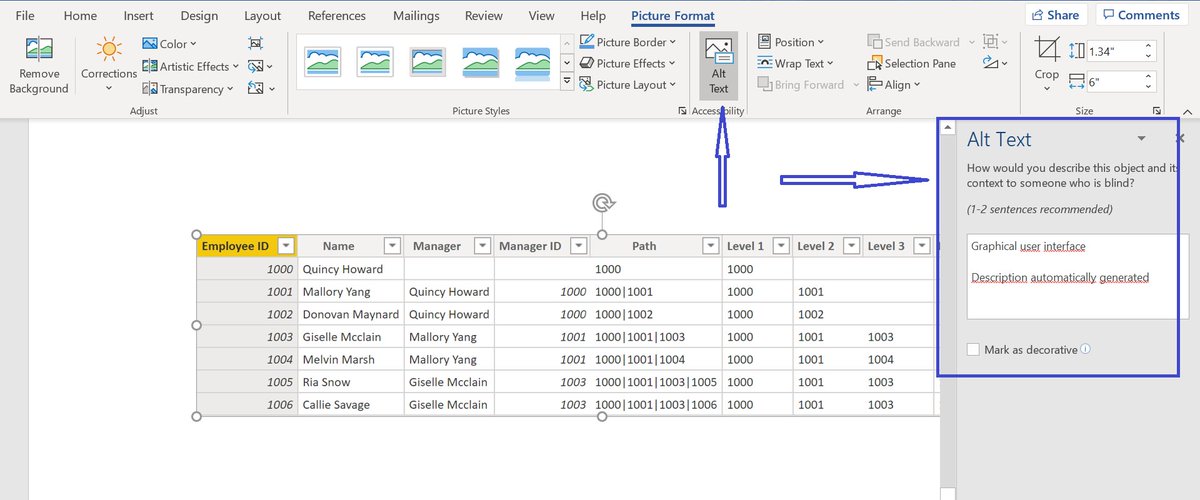elmothanaa's tweet image. ا #Alt_Text  
 هل انتبهت لهذه العبارة من قبل؟

هذا الحقل يستخدم لتسجيل بعض المعلومات التوضيحية لغرض قرائتها بصوت مسموع لذوي الاحتياجات الخاصة كالمكفوفين، بحيث عندما يتصفح المكفوف صفحات (LinkedIn) او (Facebook) مثلا يقوم التطبيق بقراءة هذه النصوص المخزنة في حقل (Alt text) للصور