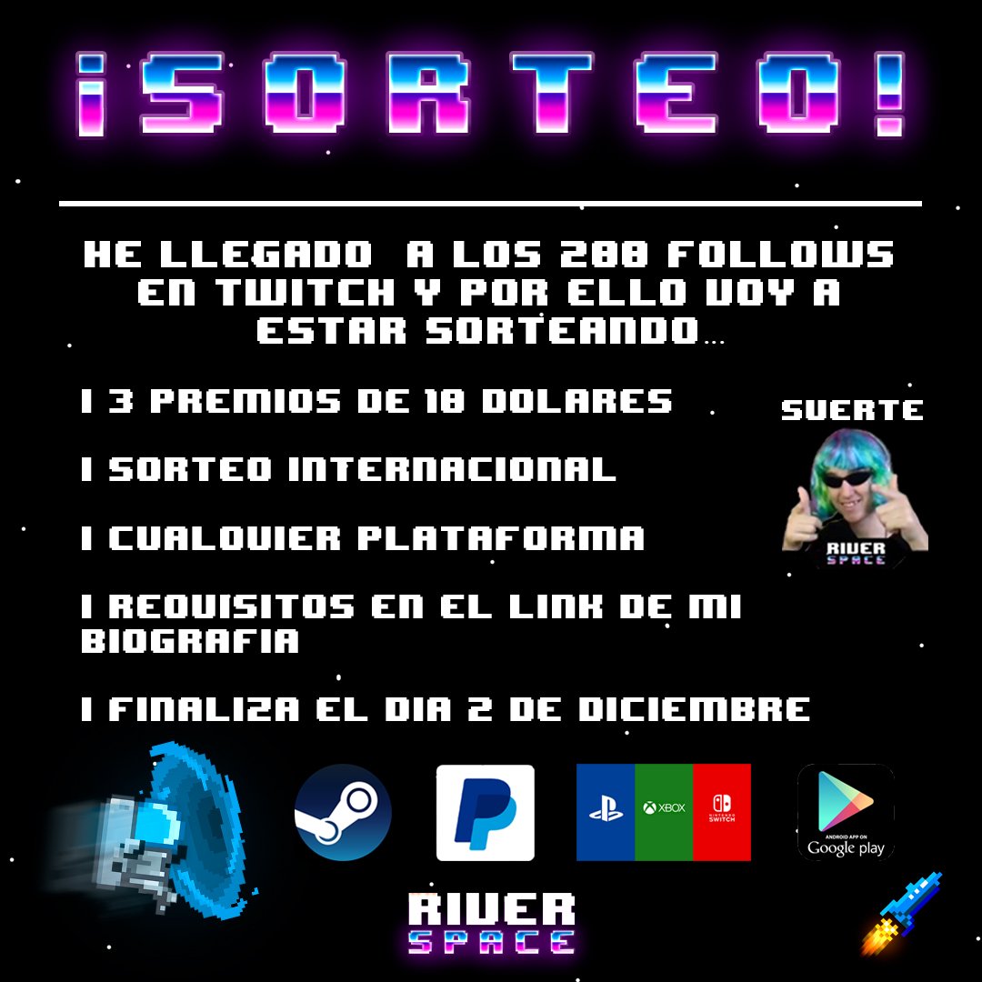 river_space_'s tweet photo. SORTEO!💸

LOS REQUISITOS ESTARAN EN EL LINK QUE PONDRE EN UN COMENTARIO👀🔥
-Dar RT🔁 y follow!
-Dar follow en Instagram y compartir el post ayuda💜

Gracias a todos por tanto y mucha suerte, vamos a por más!🚀 https://t.co/lLMgYeIkVN