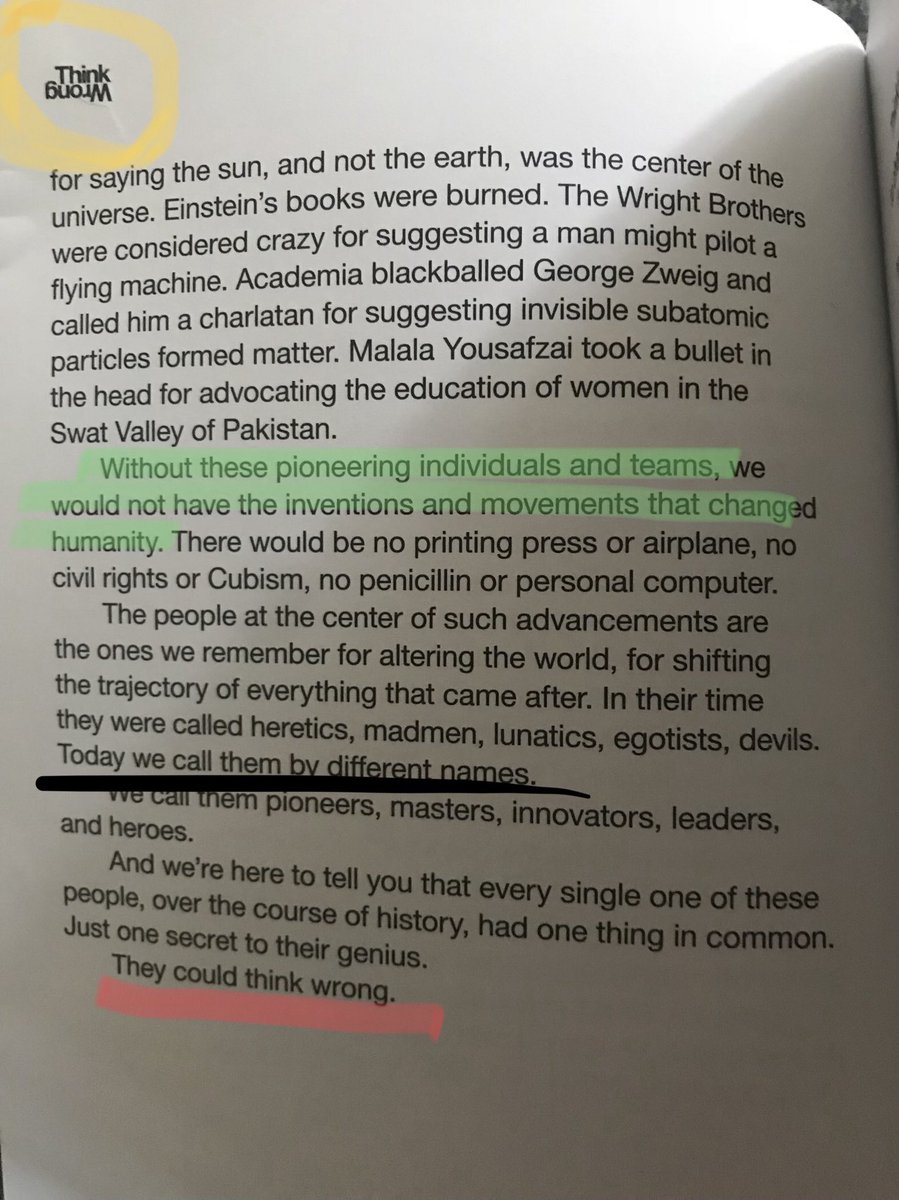 SLBEDREFORM's tweet image. #RealTeachingTalk - @KingAdjapong you inspired me to revisit books that are important for new educators. #ThinkWrong: How to Conquer the Status Quo and Do Work That Matters is #impactful. It bridges 20th and 21st century thinking. #PrepareTeachersForTheFuture #NotNow #Leadership