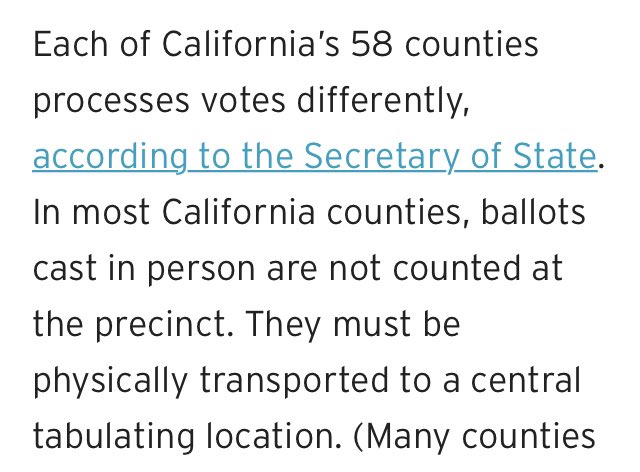 The CA votes are physically transported by some counties via USB! What was on that USB drive that disappeared- the one that was being "overnighted to Tucker" in LA? How many votes are missing in CA? Was this a sting? Intercepted drive? Only 66% reported so far. 10M didn't vote?