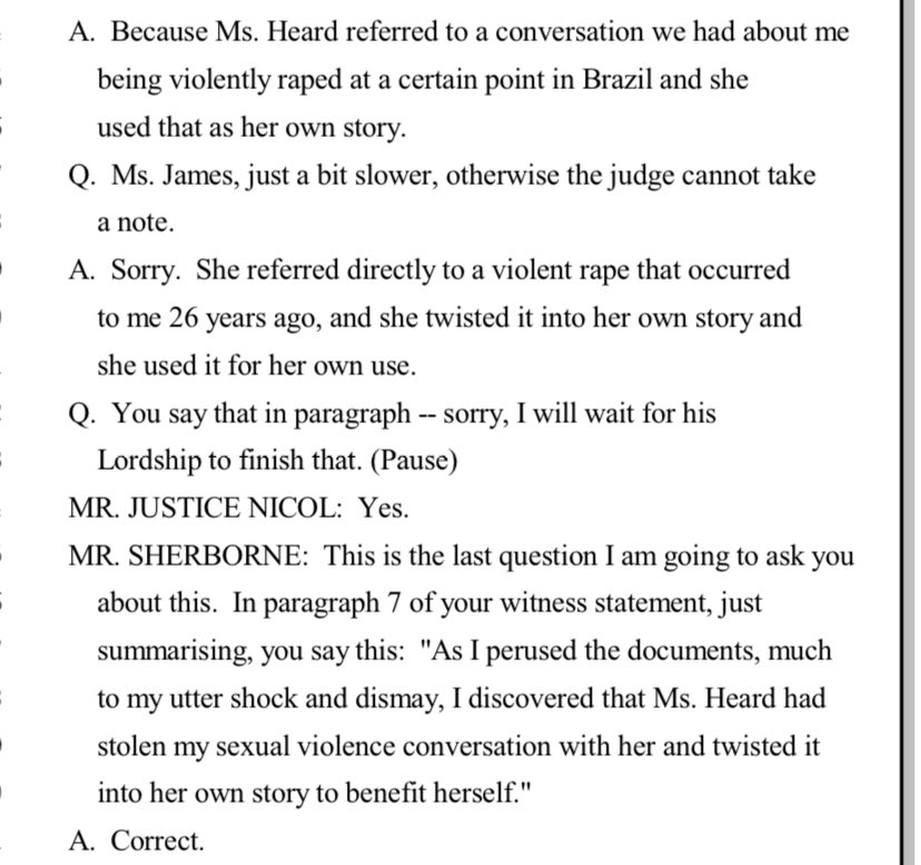 TW///
Abuser Amber Heard stole her ex-assistant Kate James’ rape story &amp; twisted it to her own accord to use against Johnny Depp. Kate James testified under oath. The judge ruled she was motivated by spite because Amber Heard fired her. #JusticeForJohnnyDepp #JusticeForKateJames