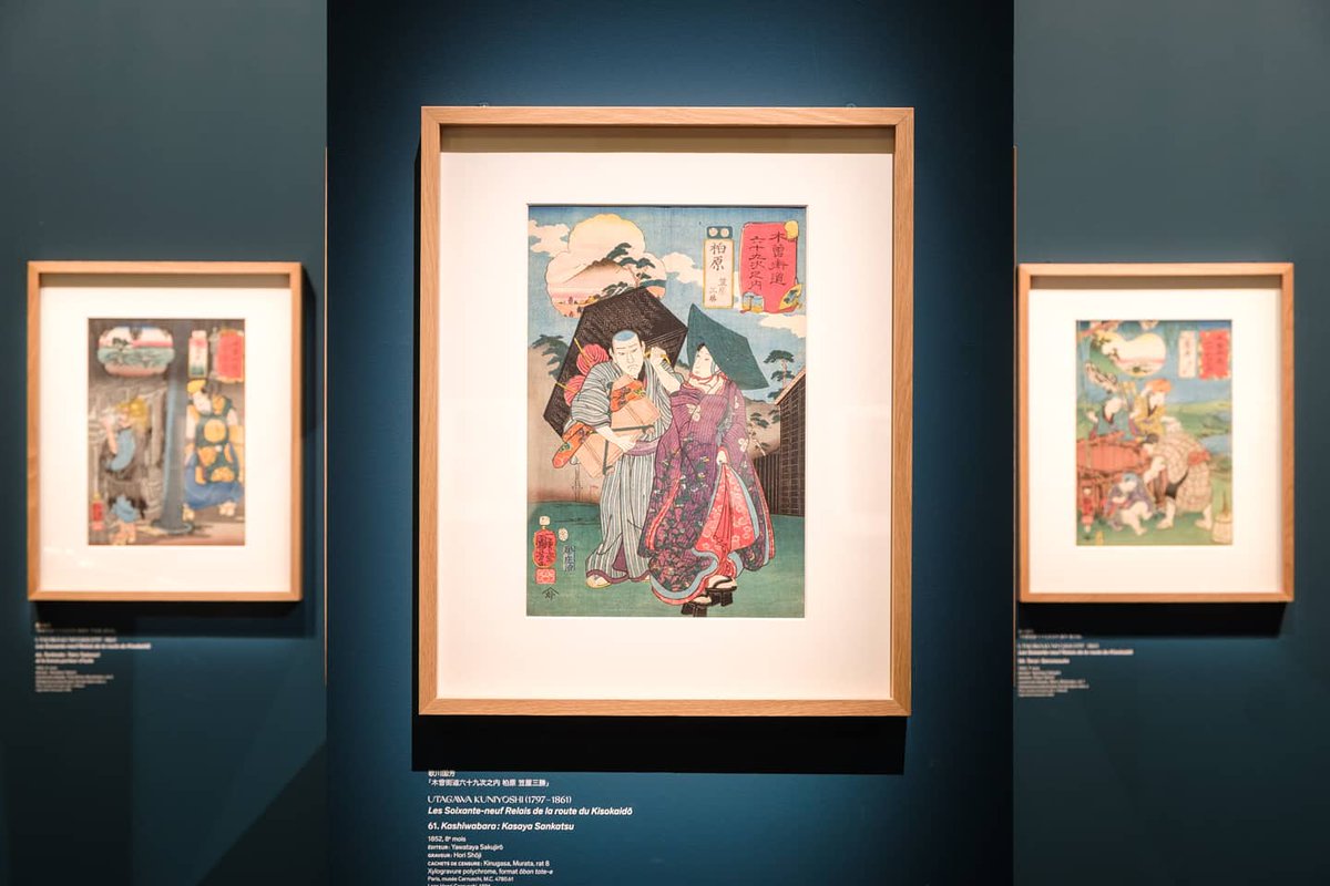 MuseeCernuschi's tweet photo. [EXPOSITION] 🎨 #Confinement

En attendant de pouvoir vous accueillir de nouveau au @MuseeCernuschi, voici des images de notre exposition d'estampes japonaises, pour voyager sur la route du Kisokaidō depuis chez soi.
Prenez soin de vous ! 🙏

📷 © Raphaël Fournier

#ExpoKisokaido https://t.co/ICWRTbgrcD