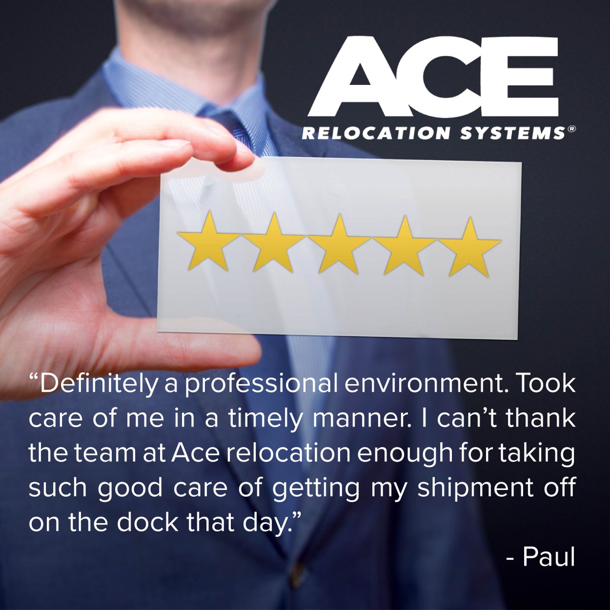 AceRelocation's tweet photo. The right moving company can turn your stress into confidence. Ace Relocation is there to take care of all of your relocation needs in a timely manner. Let us take care of the moving stress: https://t.co/6KJv6hPMax #customerservice #acerelocation #moving #5starreviews https://t.co/McUhPcNXJe