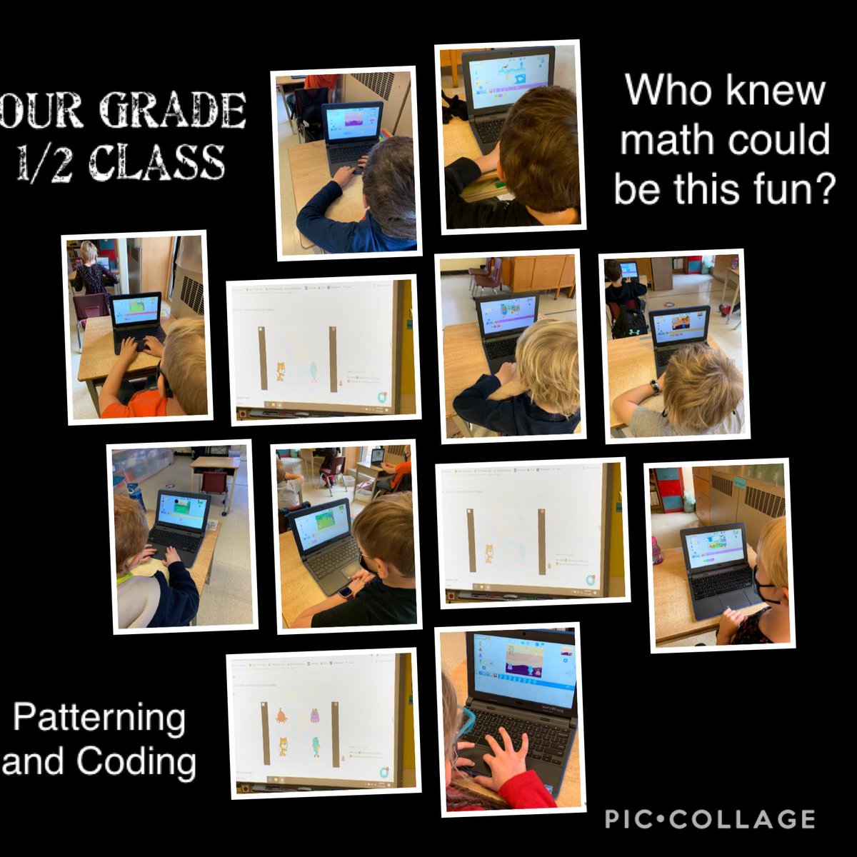 WattPS's tweet photo. What does math have to do with coding?  Everything!!  Who knew math could be so much fun!  Check out our Grade 1/2s using what they know about patterning to do some coding!  #wattpower #tldsblearns @tldsbmath https://t.co/UvS3ip9fYR