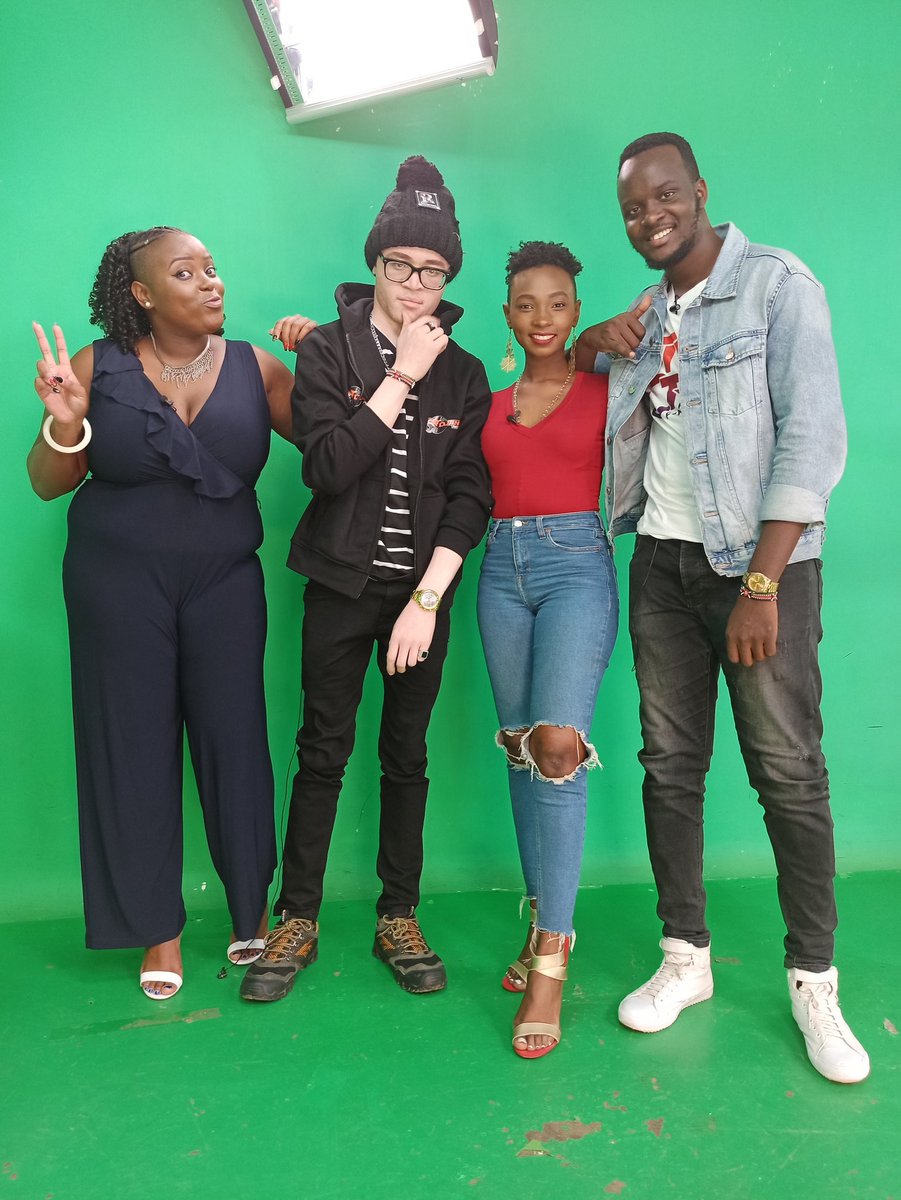 AfterburnKISS's tweet photo. Our hosts and guest looking 10/10 what a pleasure to interview you @itsbryanblack we can now release you in peace, on the number one hit tv station #KISStv #teamafterburn
@aiysha_lily
@Tophaz254 
@Kalondu_Musyimi @KeepItKiss 
#tenoverten 
@10over10CTV
#10over10 https://t.co/fADPnjD15u