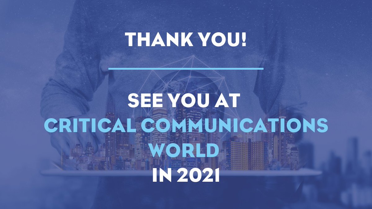 CritCommsSeries's tweet photo. And that's a wrap on #CCWeek2020! Thank you to our amazing sponsors, exhibitors, speakers and attendees - it's great to be supporting the #critcomms community together. See you at Critical Communications World in June 2021! https://t.co/RBOqPmfYZh https://t.co/VjT7MityyA