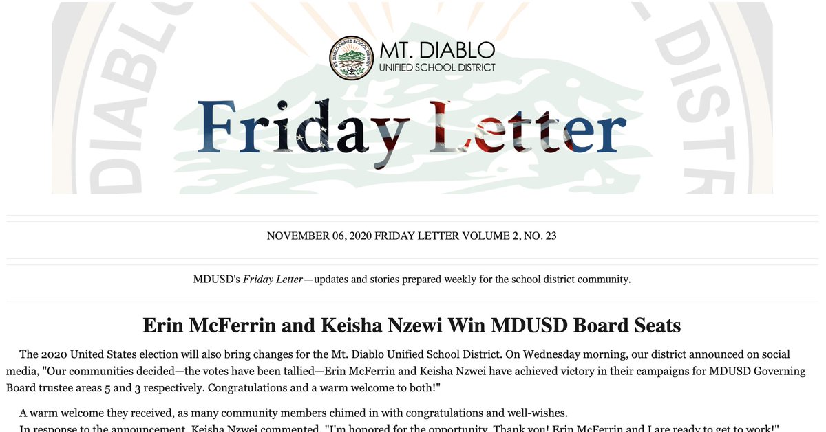"Superintendent <a href="/mraclark29/">Dr. Adam Clark</a> Floats Detailed Hybrid Schedule Drafts for Review" is among the headlines in our mdusd.org/FridayLetter, including a feedback opportunity.