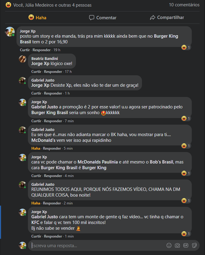 jorgexp51's tweet photo. Quando vc e seu amigo que mexe com filmagem e edição querem um patrocínio de uma rede de fastfood hehehehhe
#burguerking #mcdonalds #bobs #bk https://t.co/wl5okXeIpz
