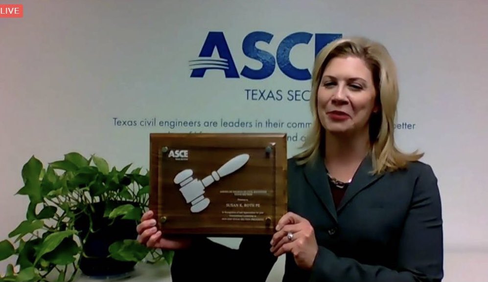 KJackson_TX's tweet photo. Congrats @TEXASCEtweets incoming President Sean Merrell &amp; all the newly installed officers. Thanks outgoing President Susan Roth for your leadership &amp; continued partnership with @twdb. Look forward to the great work ahead to #BuildingaStrongerTX! #CECON2020 #TexASCE https://t.co/Q0XK5x0V2R