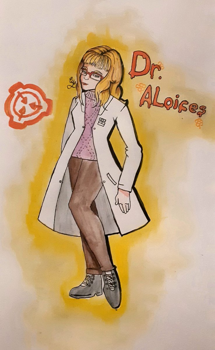 CreepyMakara's tweet photo. Hi ! #fanart on @DrAloices in #traditionalart !
#acrylic #watercolor #myart #myartstyle #character #artistontwitter #SCP #foundationscp #illustration #art #drawing #giftart #yellow https://t.co/vQt3FpUsdR