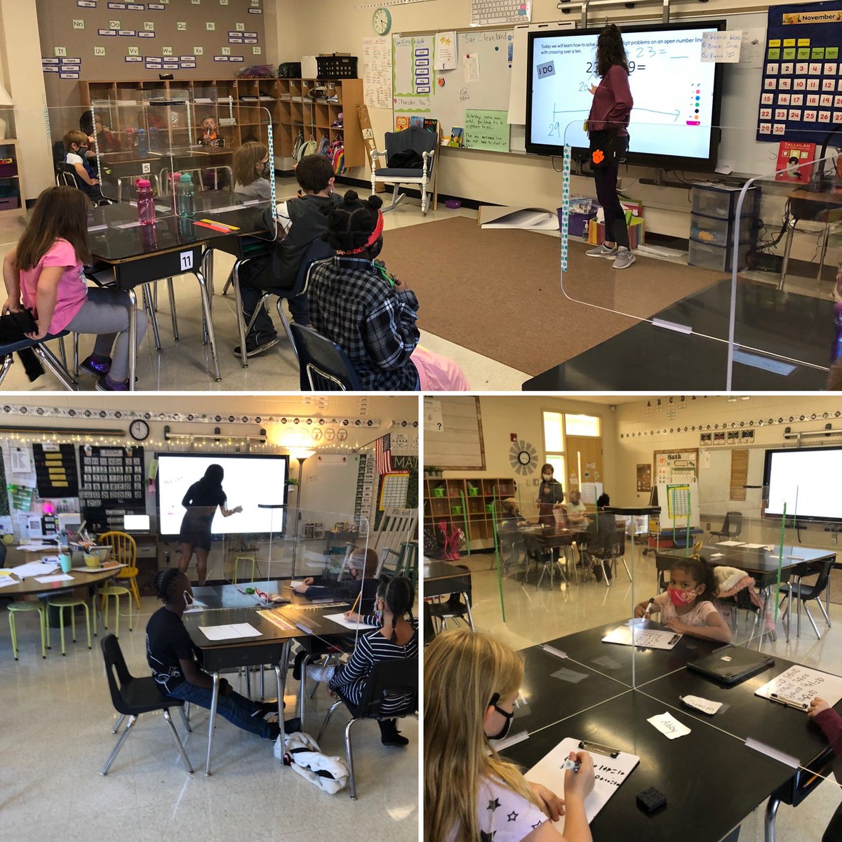 It was a great day @SueClevelandES co-teaching in 2nd grade! The students added two-digit numbers using an open number line. I’m so proud of the work of these mathematicians!