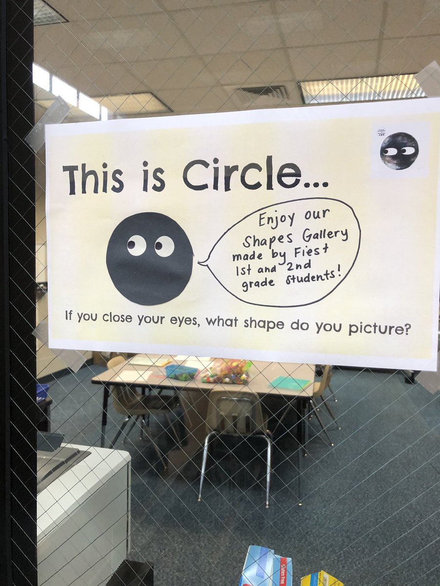 GinnyBoughter's tweet photo. 1st and 2nd graders loved reading Square and Circle by @macbarnett and @burstofbeaden and creating the shapes they pictured when they closed their eyes. @cfisdfiest #cfisdlib #FiestRoar https://t.co/JhUn3DoptH